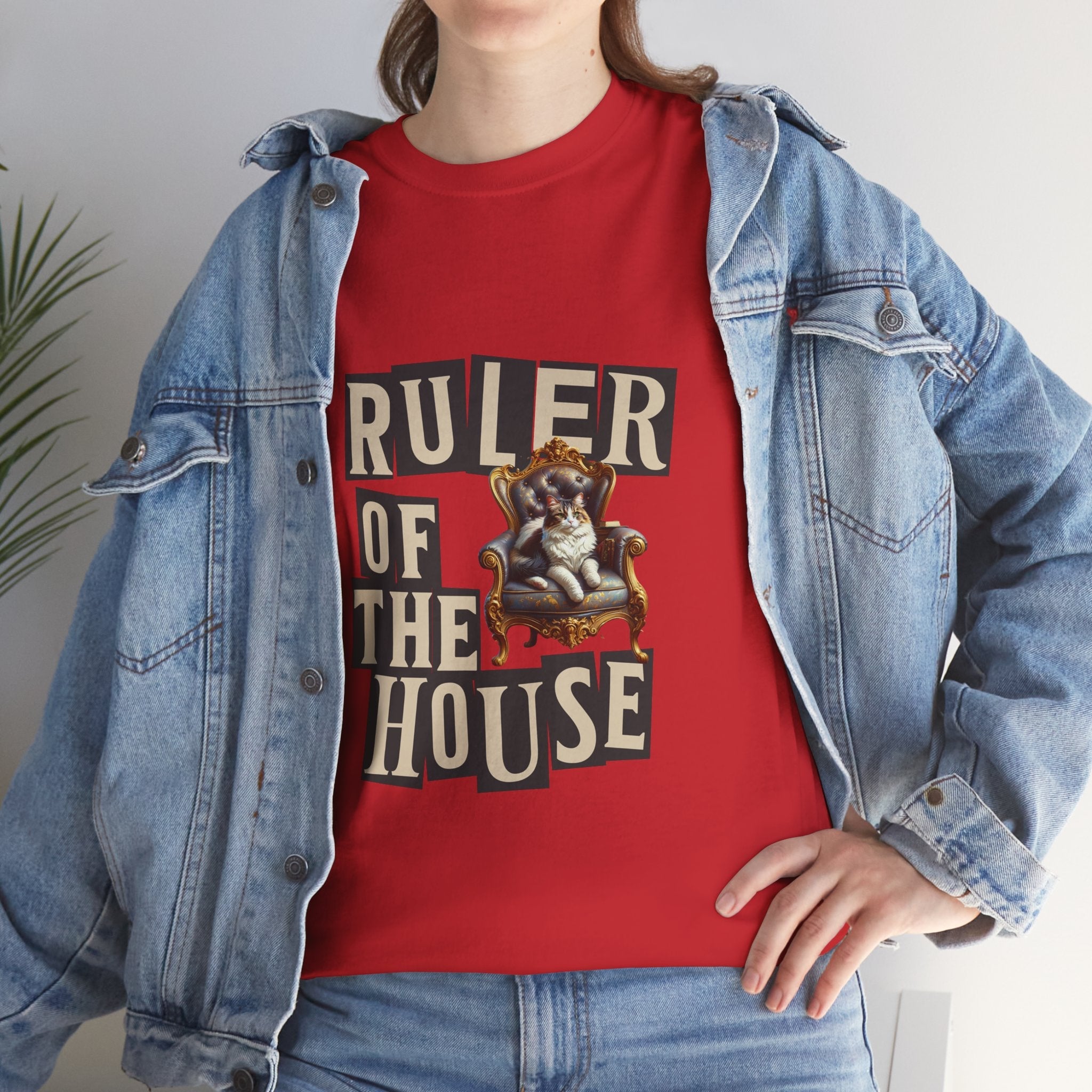 Ruler of the House Tee, Funny Pet Shirt, Gift for Cat Lovers, Unisex Cotton Tee, Casual Wear for Pet Owners