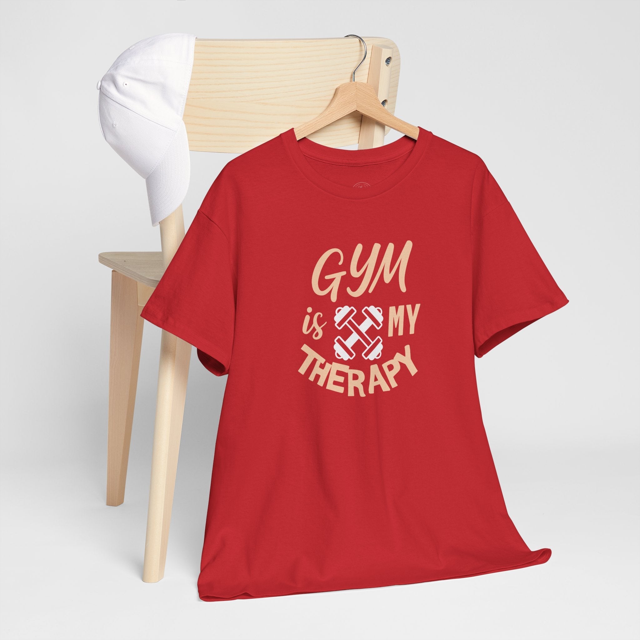 Gym Therapy Tee - Unisex Heavy Cotton T-Shirt, Fitness Apparel, Workout Gift, Motivational Shirt, Gym Lover Clothing