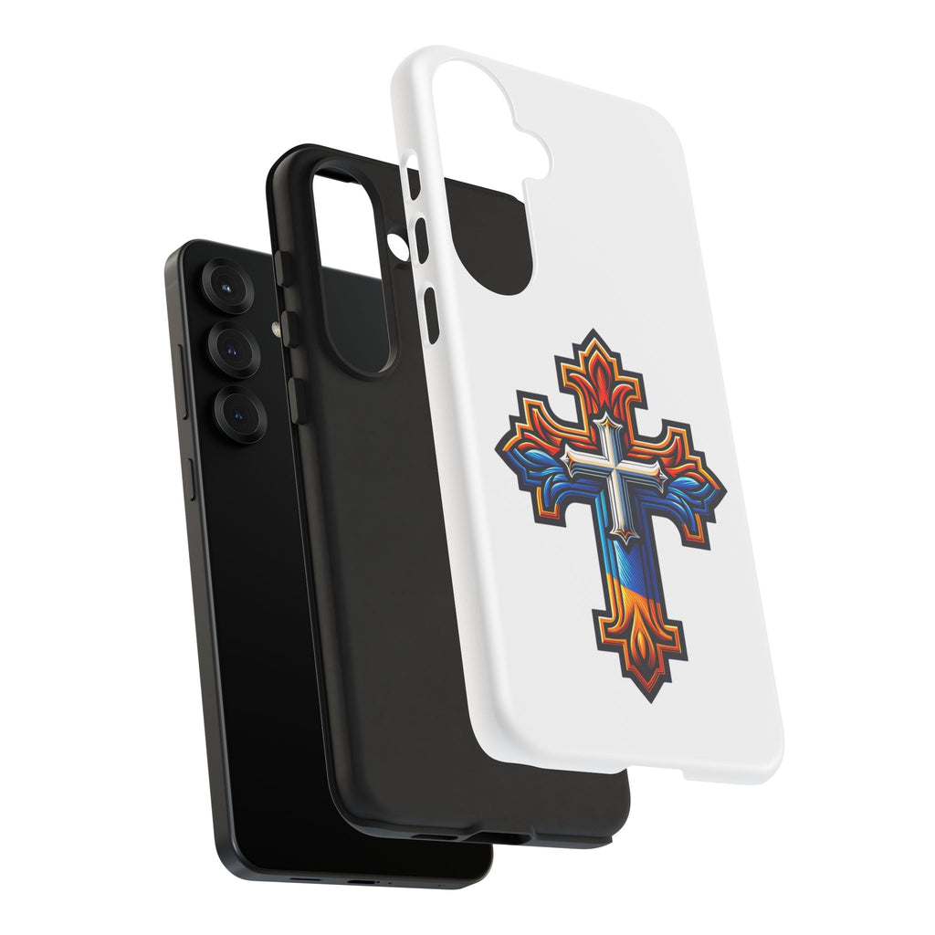 Armenian cross flag phone case iPhone Samsung Google, Christian phone case, white phone case