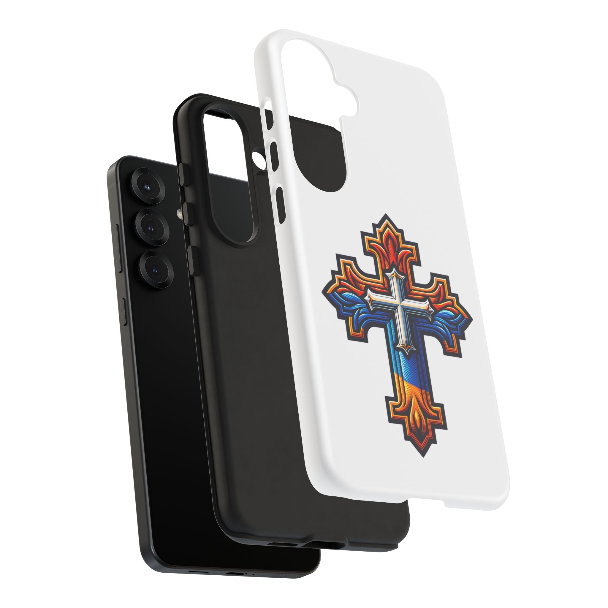 Armenian cross flag phone case iPhone Samsung Google, Christian phone case, white phone case