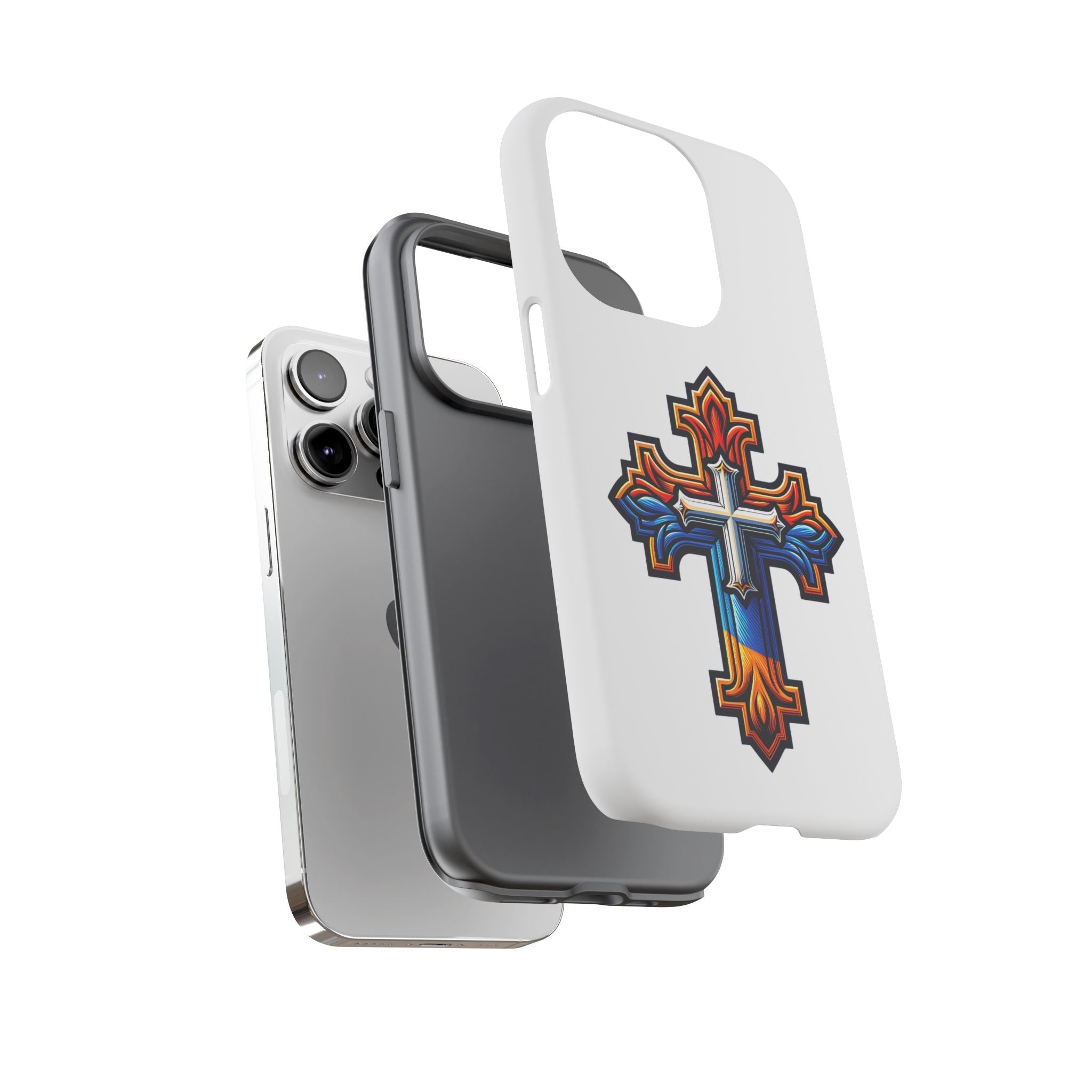 Armenian cross flag phone case iPhone Samsung Google, Christian phone case, white phone case