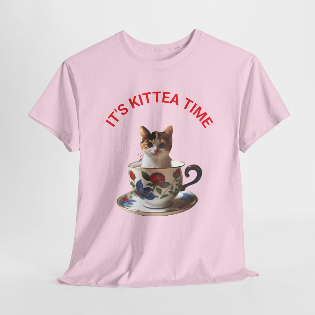Funny Cat Lover Tee, It's Kittea Time Shirt, Unisex Cotton T-Shirt, Gift for Pet Owners, Animal Lover Apparel, Casual Wear