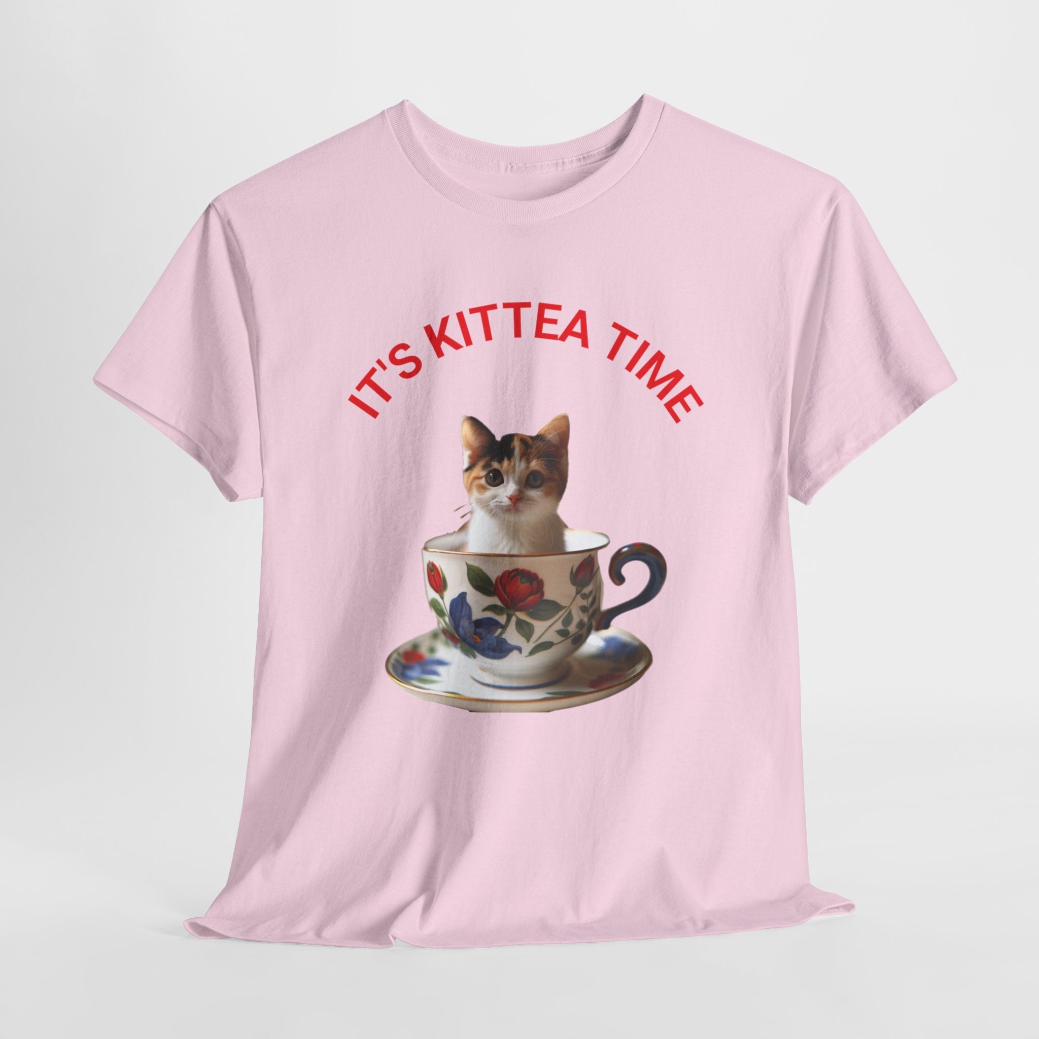 Funny Cat Lover Tee, It's Kittea Time Shirt, Unisex Cotton T-Shirt, Gift for Pet Owners, Animal Lover Apparel, Casual Wear