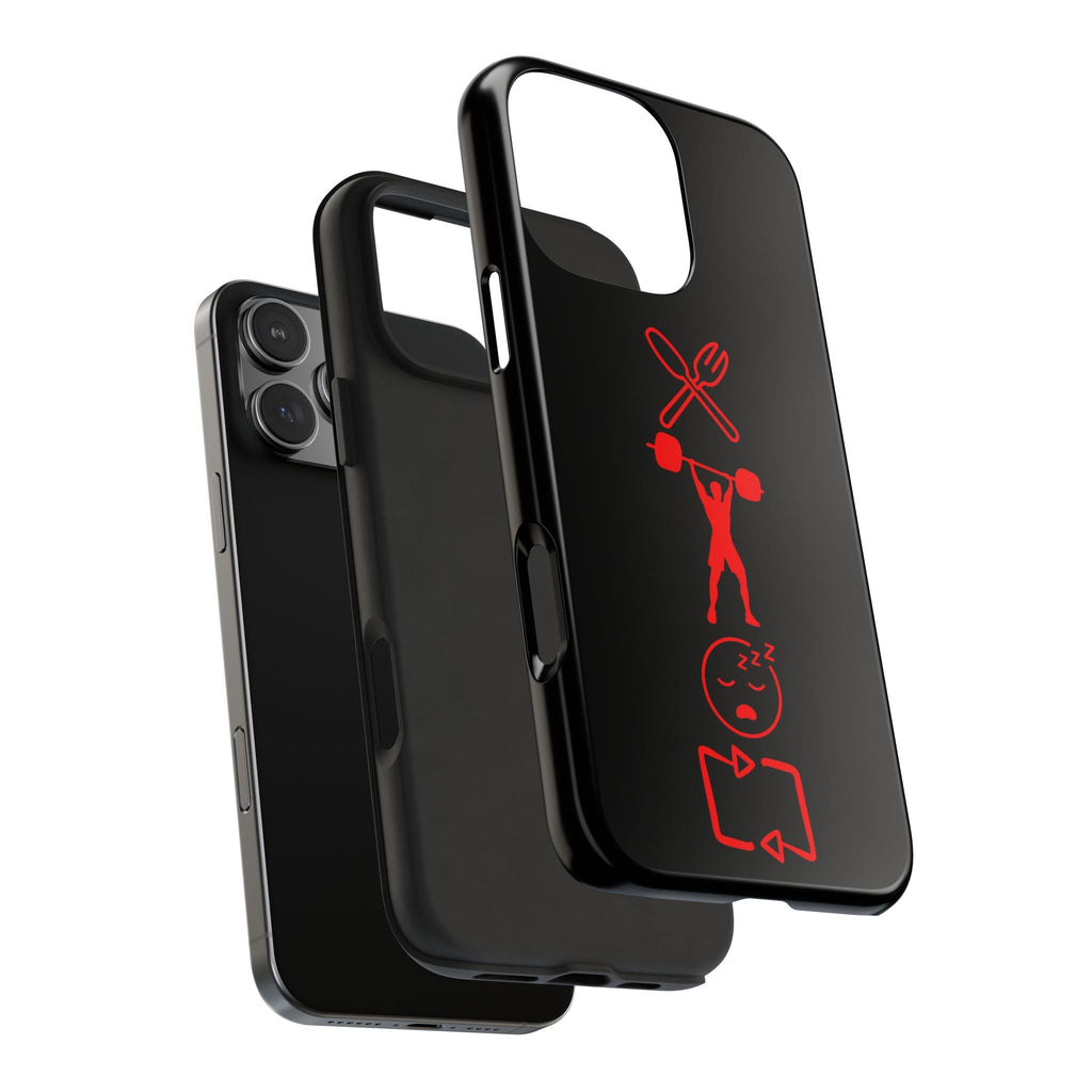 Eat Lift Sleep Repeat Black iPhone compatible phone case Fitness Phone Case | Weightlifting phone case Bodybuilding phone case