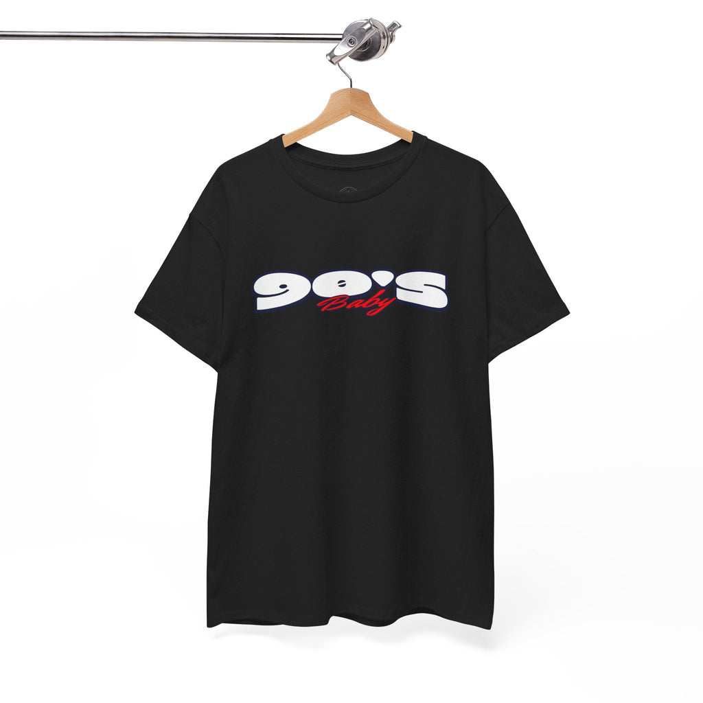 90s baby Nostalgia Unisex Heavy Cotton Tee, Retro Style T-Shirt, Casual Wear, Vintage Aesthetic, Gift for 90s Kids, Comfortable Everyday Tee