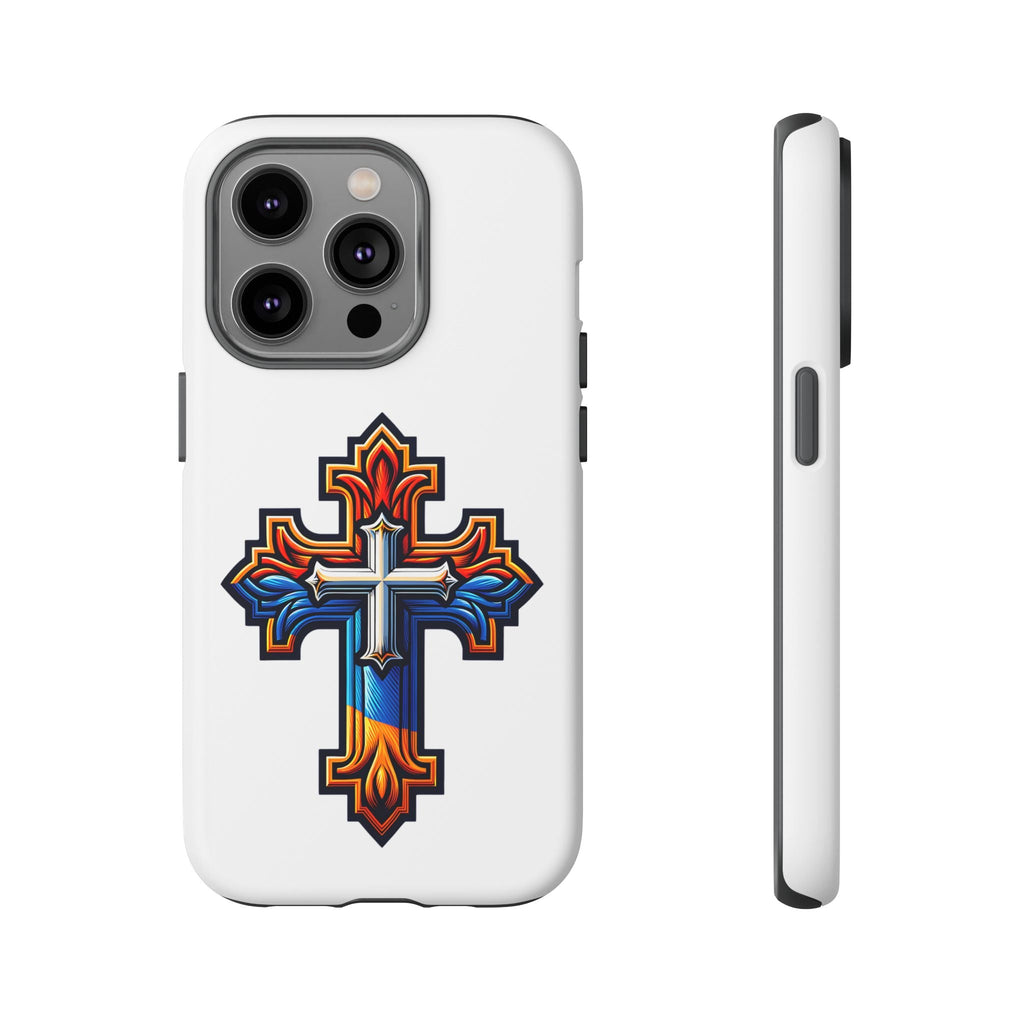 Armenian cross flag phone case iPhone Samsung Google, Christian phone case, white phone case