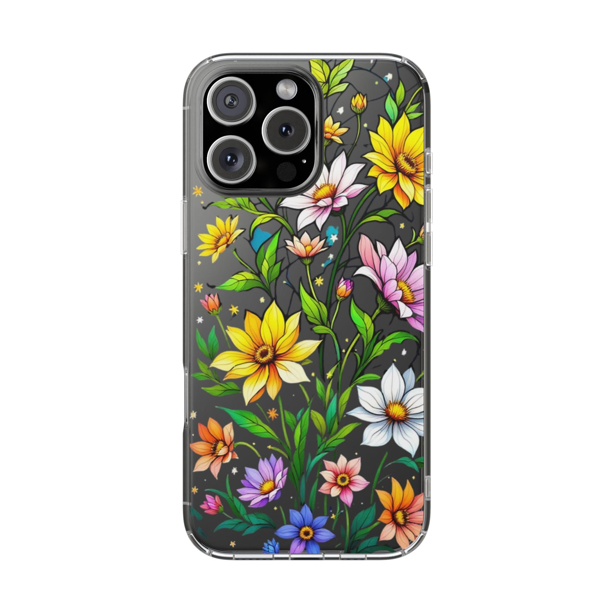 Cute flower phone case, clear phone case, iPhone phone case, Samsung phone case, phone case gift