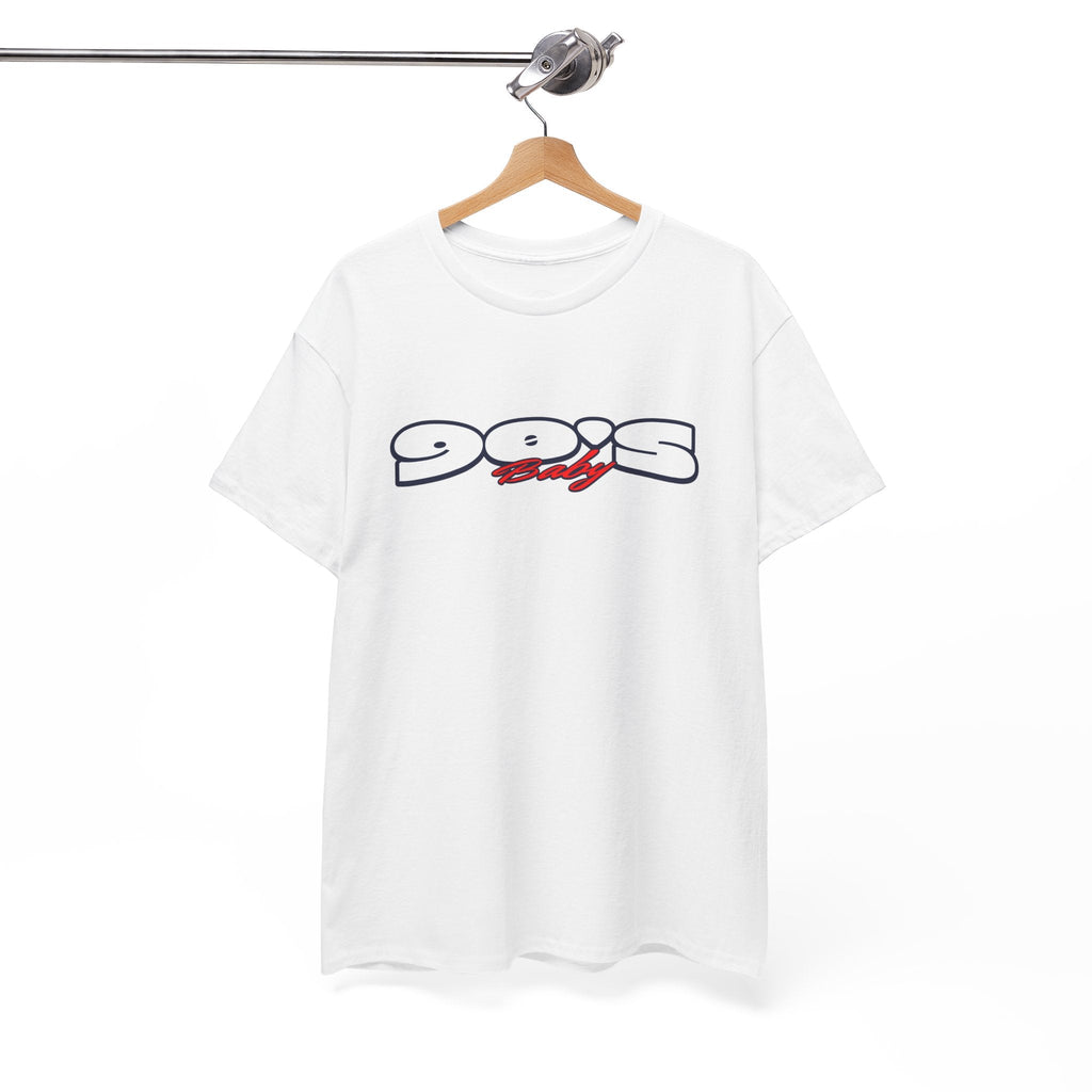 90s baby Nostalgia Unisex Heavy Cotton Tee, Retro Style T-Shirt, Casual Wear, Vintage Aesthetic, Gift for 90s Kids, Comfortable Everyday Tee