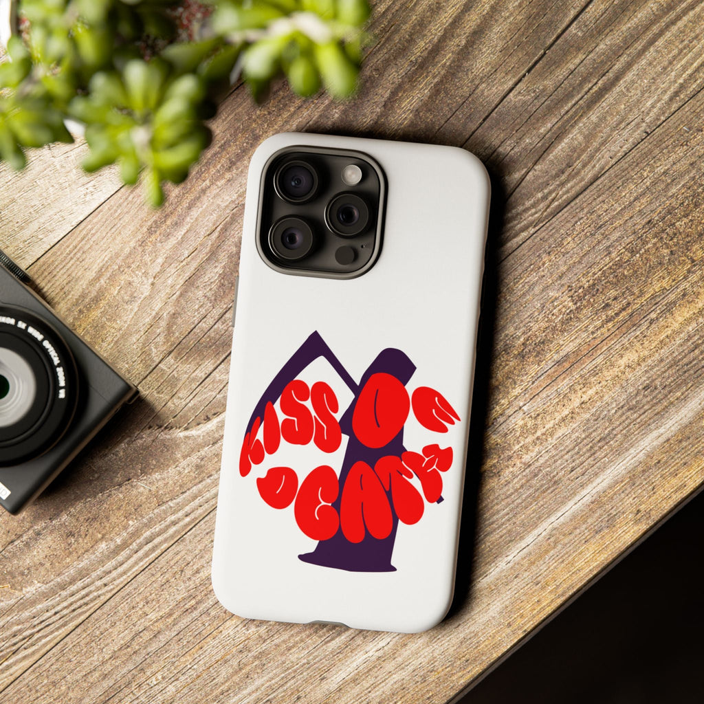 kiss Of Death iPhone Google Pixel Samsung Galaxy, cool design white phone case, iPhone phone Samsung galaxy Google pixel phone case