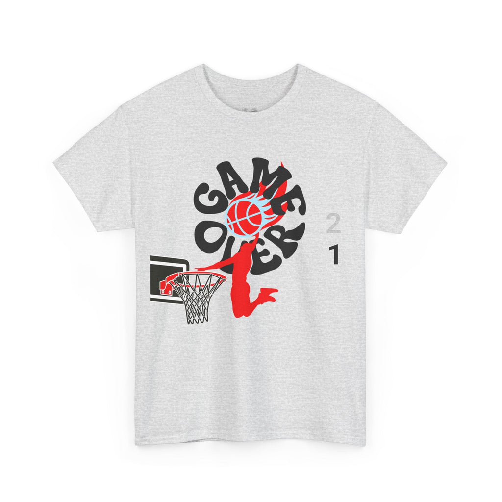 Game over basketball T-shirt, Basketball Graphic Tee - Unisex Heavy Cotton T-Shirt, Sportswear,, Gift for Athletes, Basketball Lovers