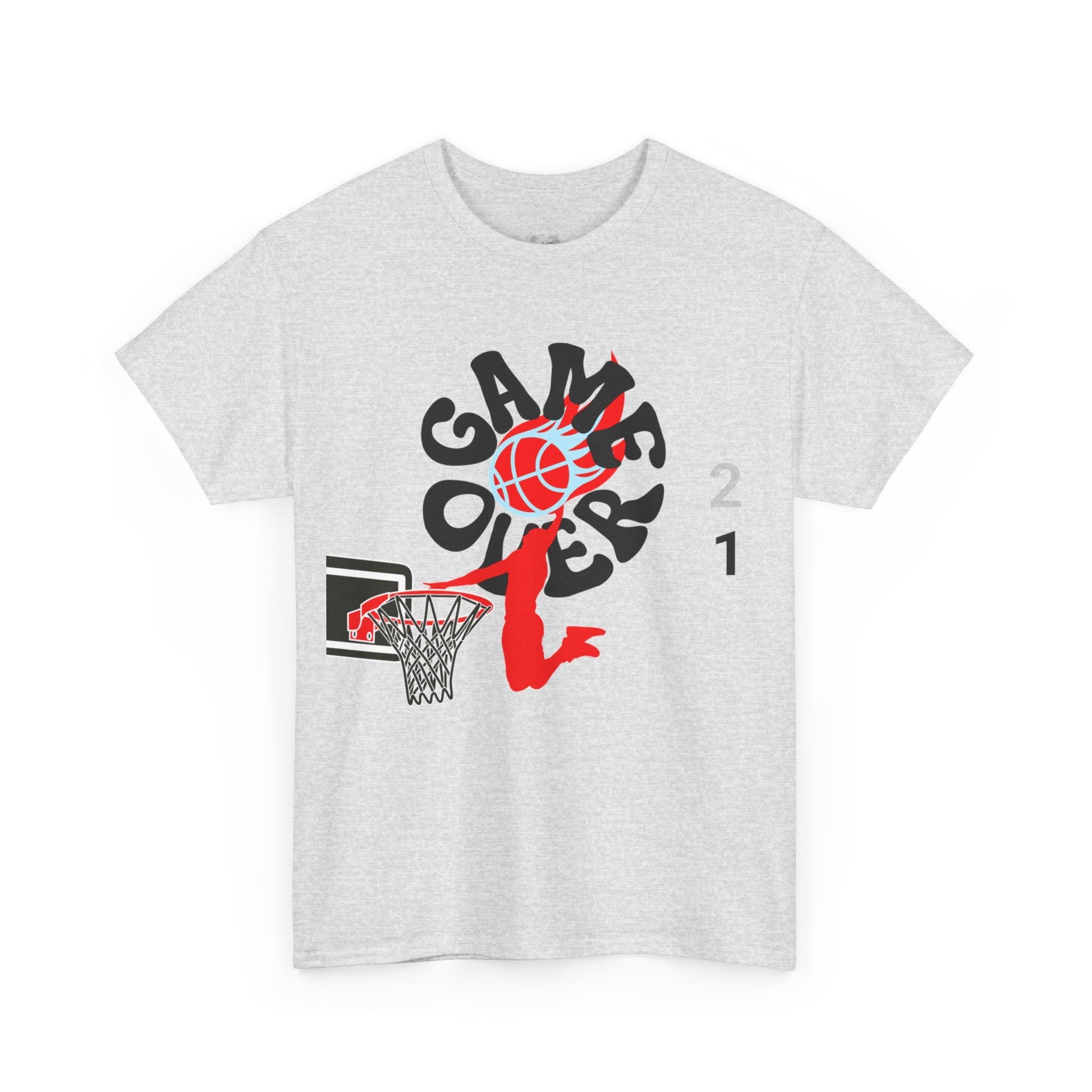 Game over basketball T-shirt, Basketball Graphic Tee - Unisex Heavy Cotton T-Shirt, Sportswear,, Gift for Athletes, Basketball Lovers