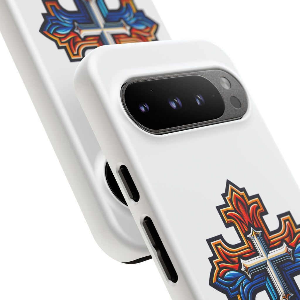 Armenian cross flag phone case iPhone Samsung Google, Christian phone case, white phone case