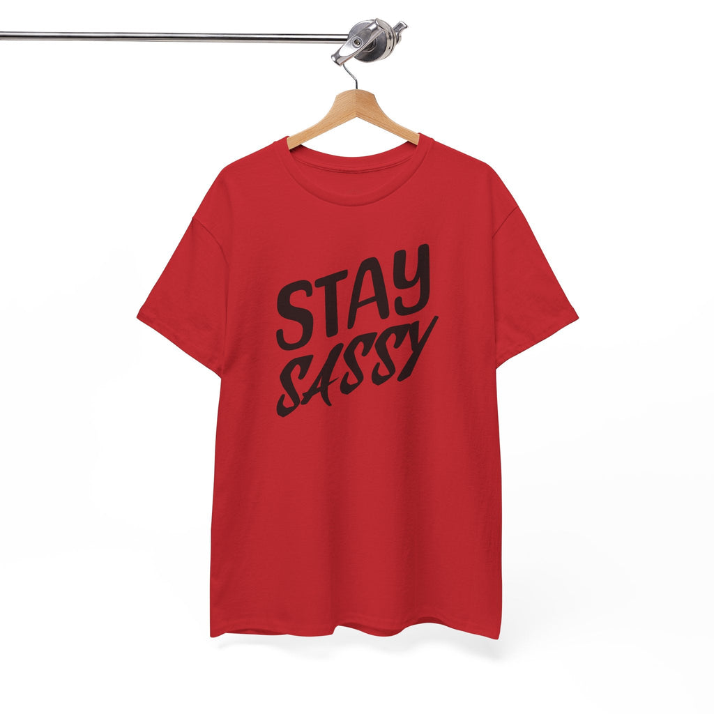 Stay Sassy Unisex Heavy Cotton Tee, Funny T-Shirt, Casual Wear, Gifts for Friends, Sassy Quote Tee, Statement T-Shirt