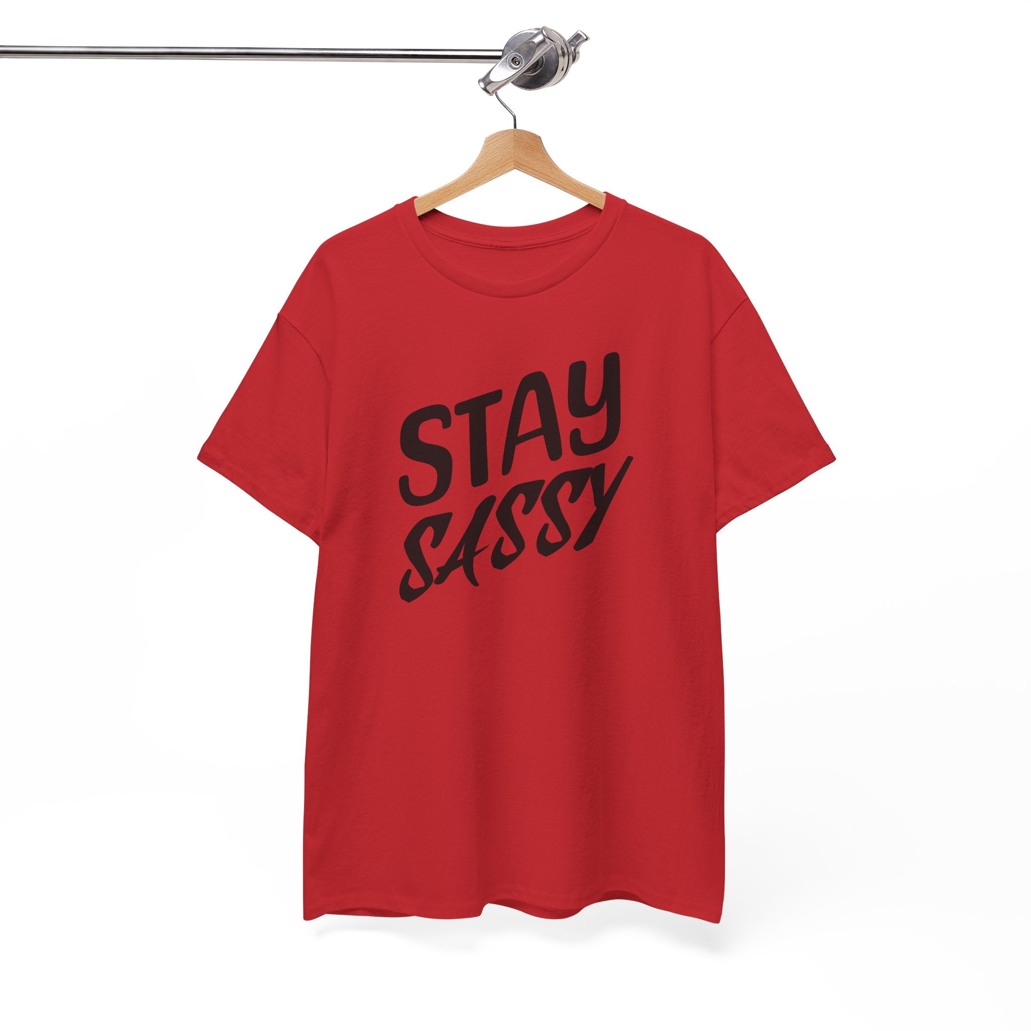 Stay Sassy Unisex Heavy Cotton Tee, Funny T-Shirt, Casual Wear, Gifts for Friends, Sassy Quote Tee, Statement T-Shirt