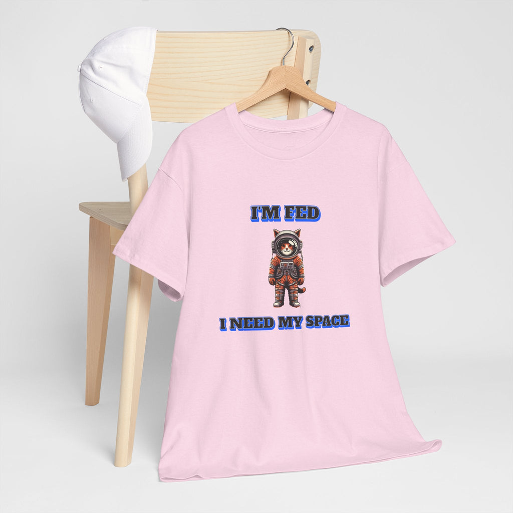 Funny cat lover shirt I'm Fed, I Need My Space - Funny Gift, Casual Wear, Animal Lover Shirt, Self-Care Humor, Everyday Comfort