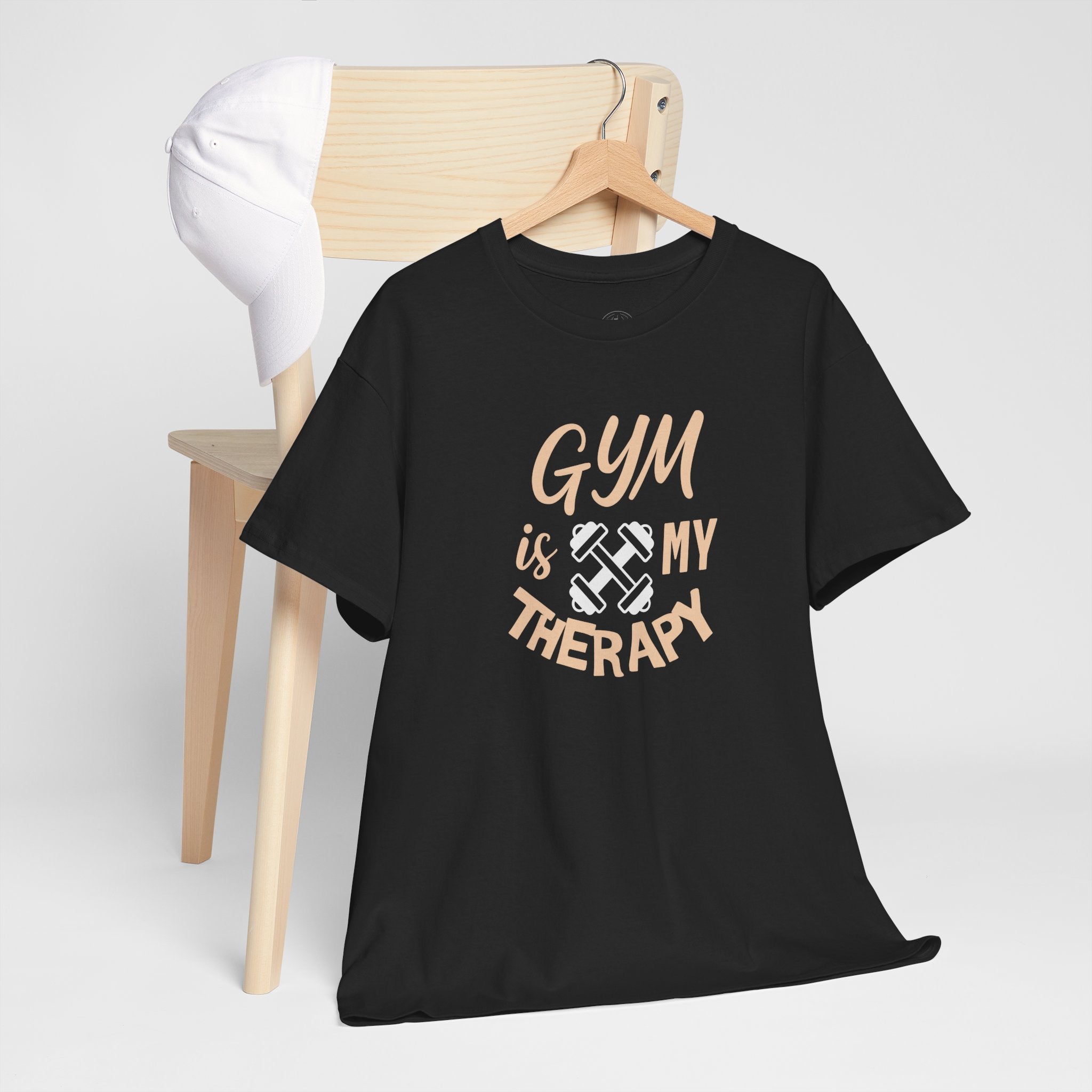 Gym Therapy Tee - Unisex Heavy Cotton T-Shirt, Fitness Apparel, Workout Gift, Motivational Shirt, Gym Lover Clothing