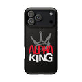 Alpha King Crown phone case compatible with iphone  16 and 17 | Magnetic back impact-resistant case