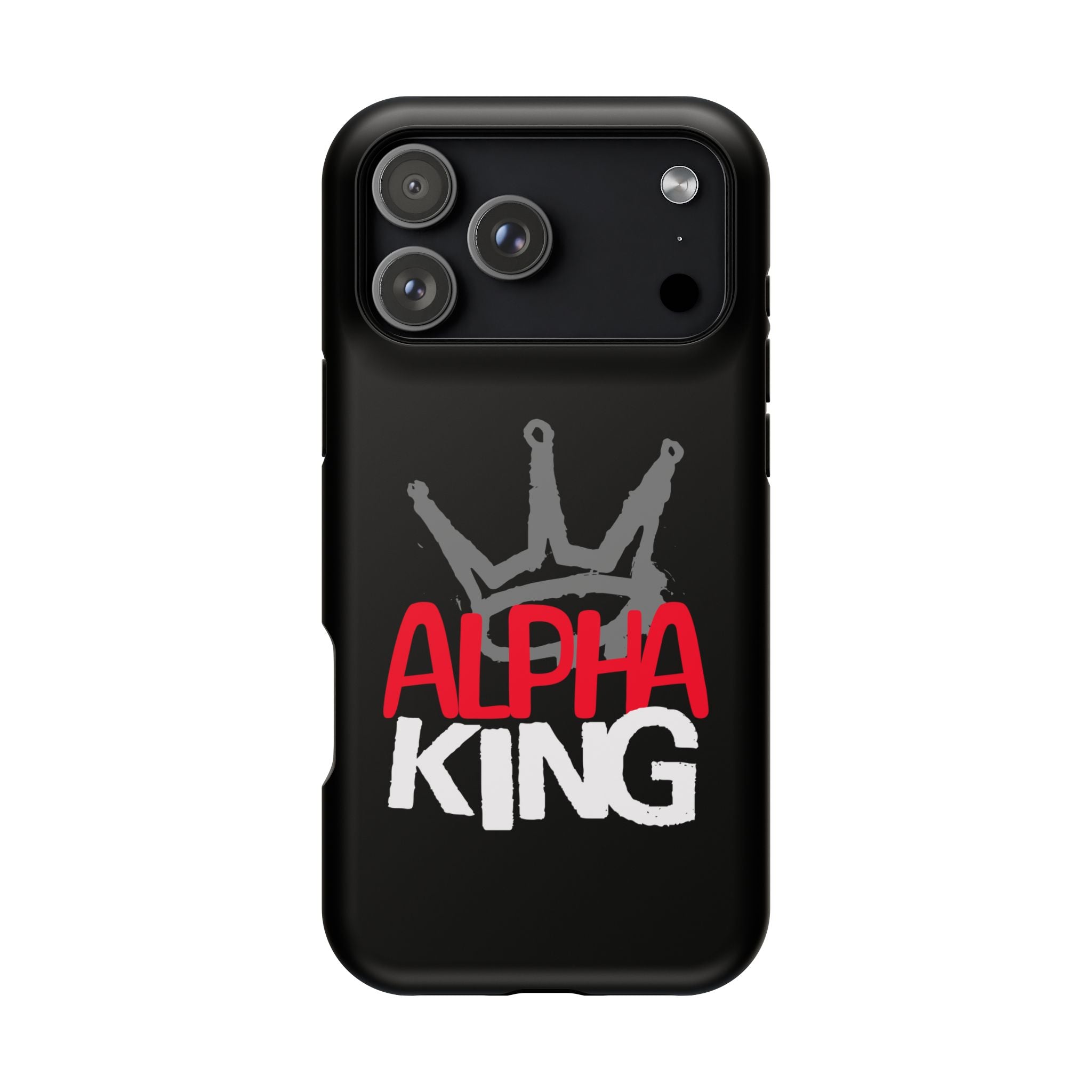 Alpha King Crown phone case compatible with iphone  16 and 17 | Magnetic back impact-resistant case