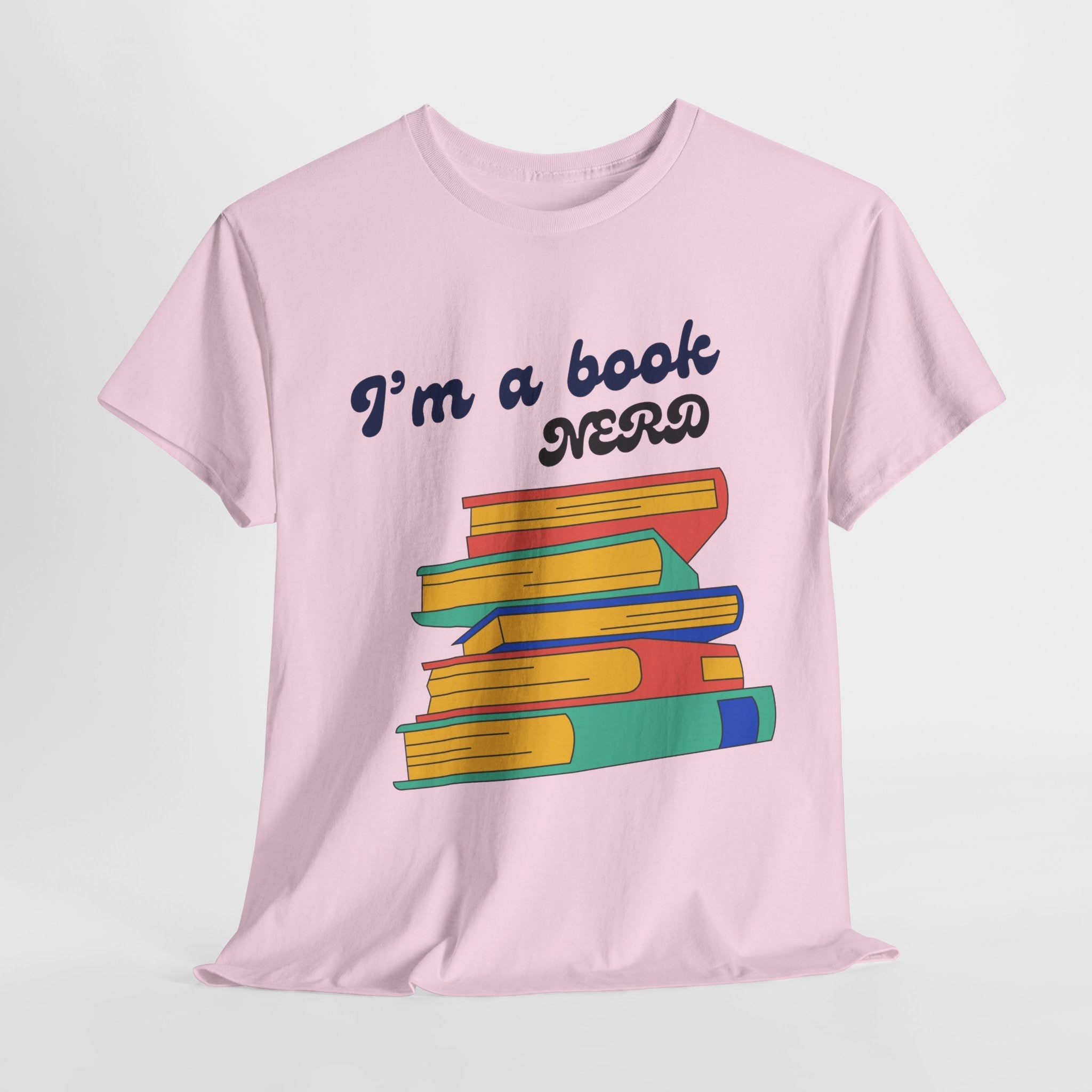 I'm a Book Nerd Unisex Heavy Cotton Tee, Perfect for Book Lovers, Reading Gifts, Nerdy Apparel, Casual Wear, book nerd shirt