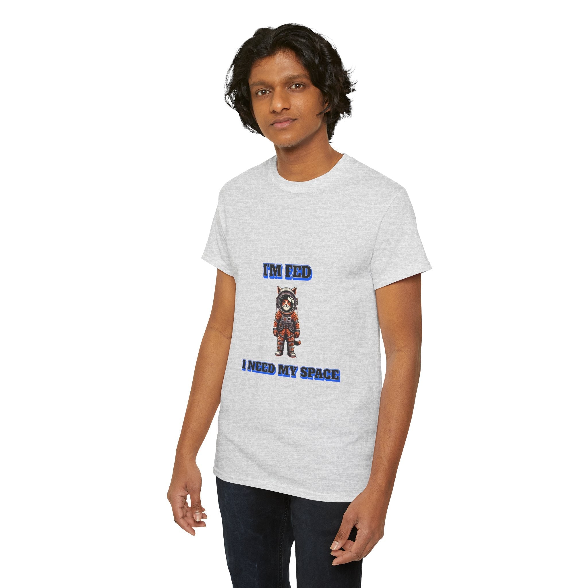 Funny cat lover shirt I'm Fed I Need My Space - Funny Gift, Casual Wear, Animal Lover Shirt, Self-Care Humor, Everyday Comfort