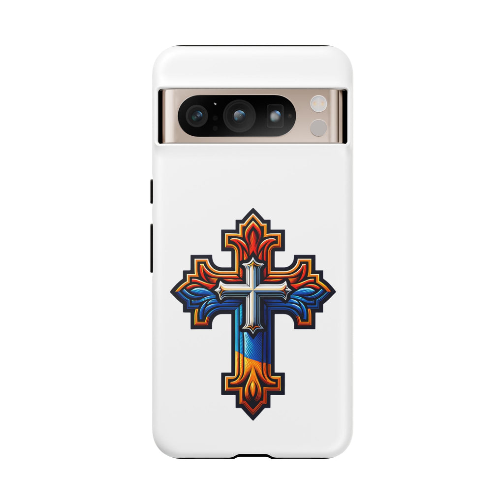 Armenian cross flag phone case iPhone Samsung Google, Christian phone case, white phone case