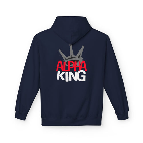 Alpha King crown graphic Hoodie | bold typography streetwear