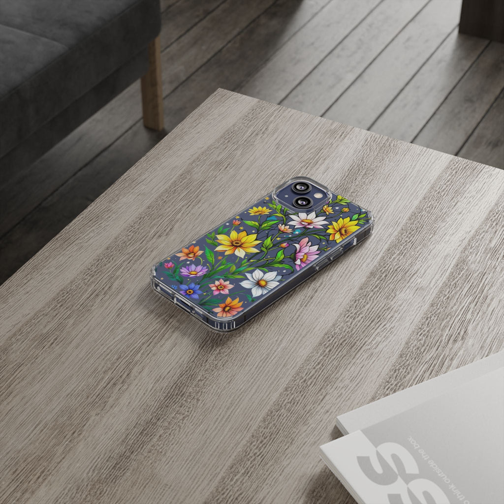 Cute flower phone case, clear phone case, iPhone phone case, Samsung phone case, phone case gift