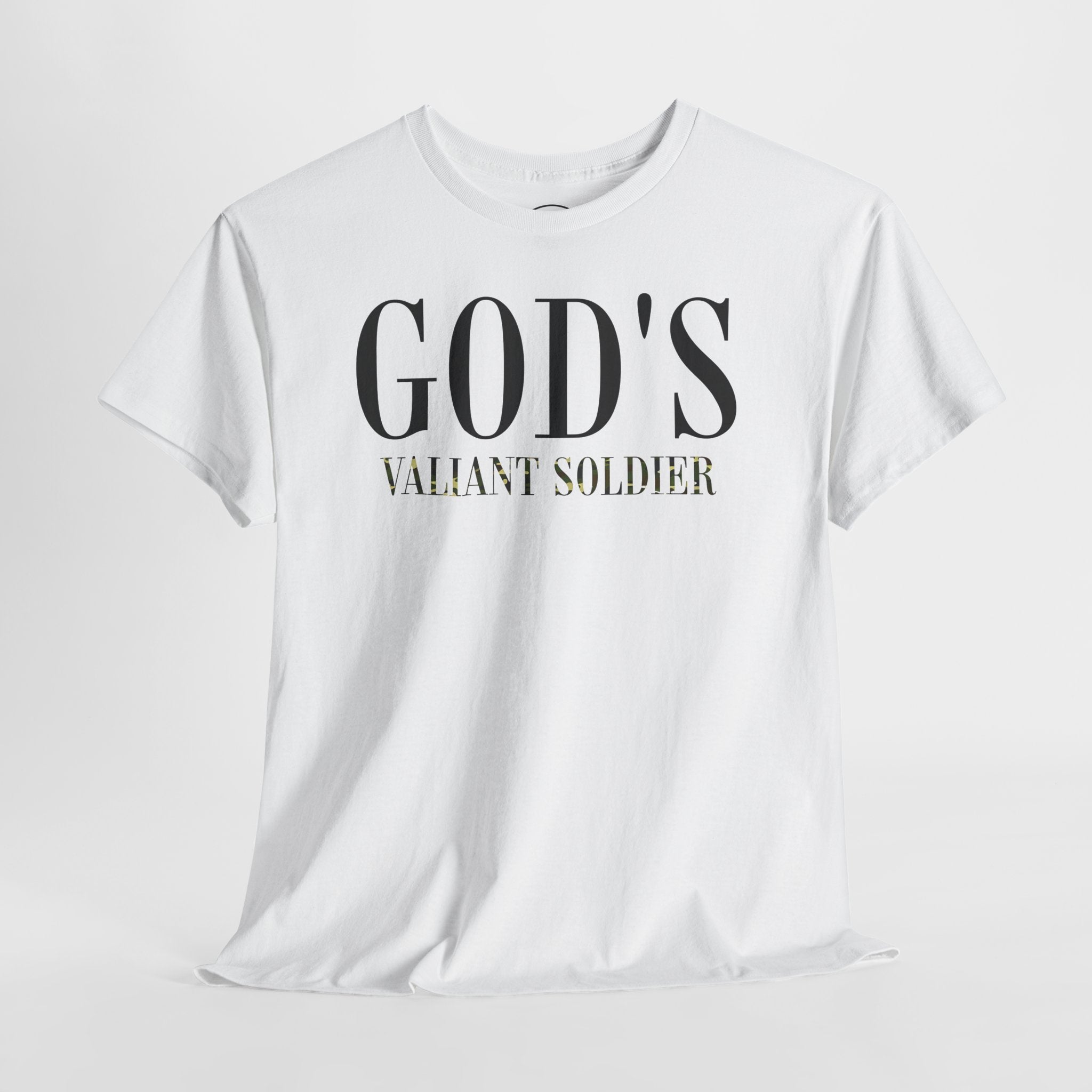 God's Valiant Soldier T-Shirt — Christian Faith Inspirational Tee
