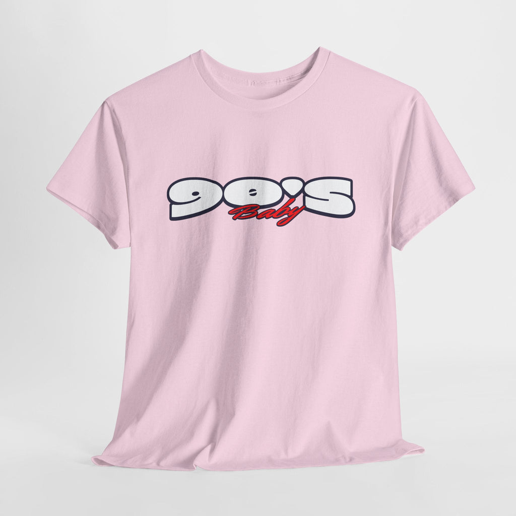 90s baby Nostalgia Unisex Heavy Cotton Tee, Retro Style T-Shirt, Casual Wear, Vintage Aesthetic, Gift for 90s Kids, Comfortable Everyday Tee