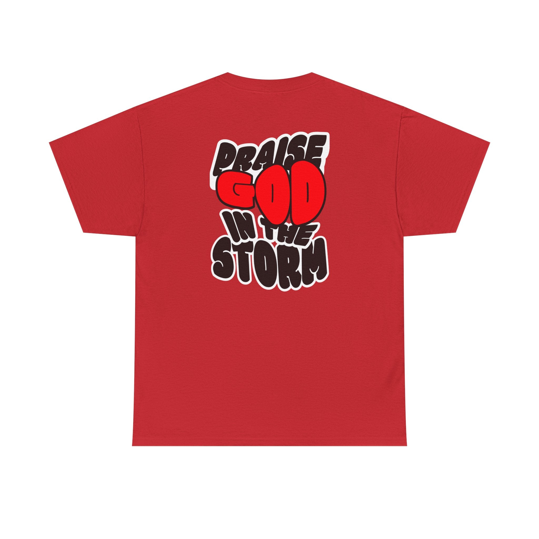 Praise God in the Storm Tee | Religious Faith Typography, Christian Shirt