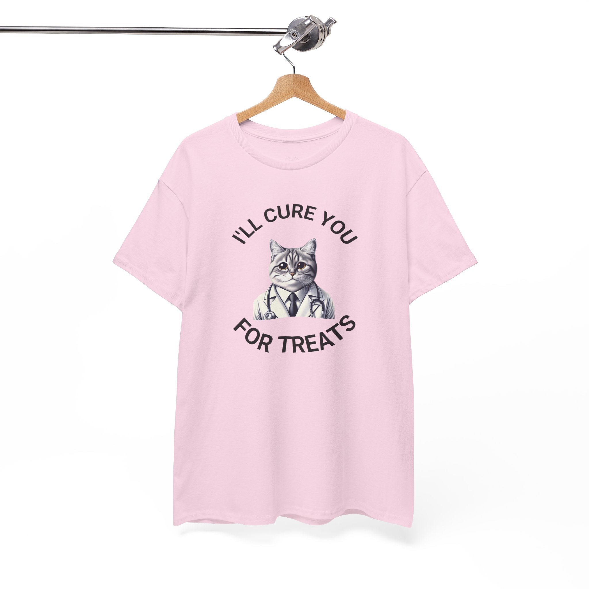 Cat Doctor Unisex Heavy Cotton Tee, Funny Cat Shirt for Pet Lovers, Gift for Vet Assistants, Casual Wear, Animal Lover's Tee