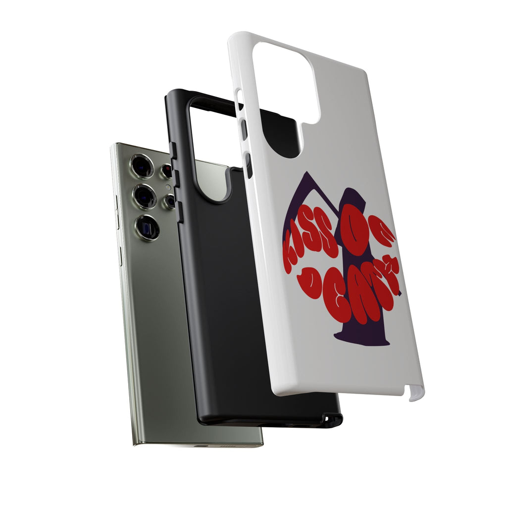 kiss Of Death iPhone Google Pixel Samsung Galaxy, cool design white phone case, iPhone phone Samsung galaxy Google pixel phone case