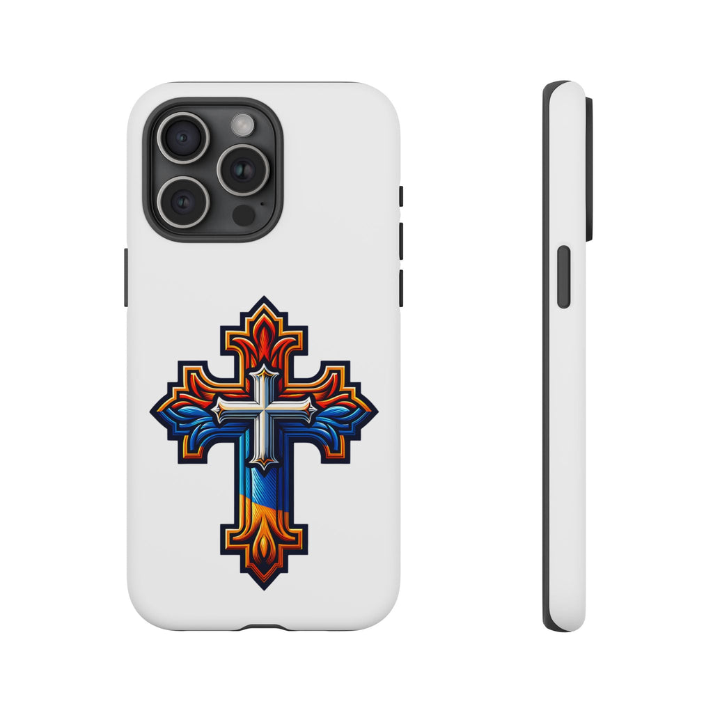 Armenian cross flag phone case iPhone Samsung Google, Christian phone case, white phone case