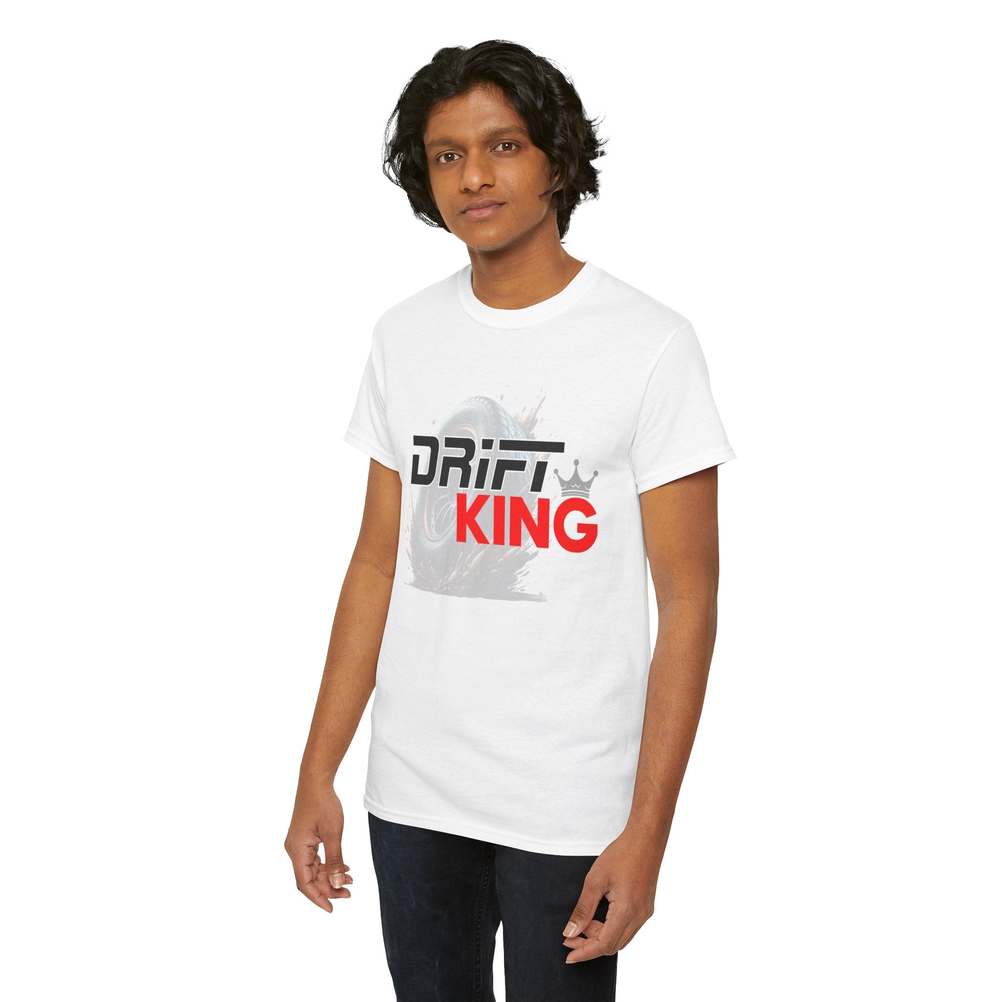 Drift King Unisex Heavy Cotton Tee - Perfect for Car Enthusiasts, Automotive Events, Gift for Drivers, Street Racing Apparel, Casual Wear