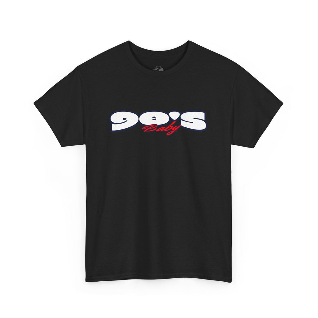 90s baby Nostalgia Unisex Heavy Cotton Tee, Retro Style T-Shirt, Casual Wear, Vintage Aesthetic, Gift for 90s Kids, Comfortable Everyday Tee