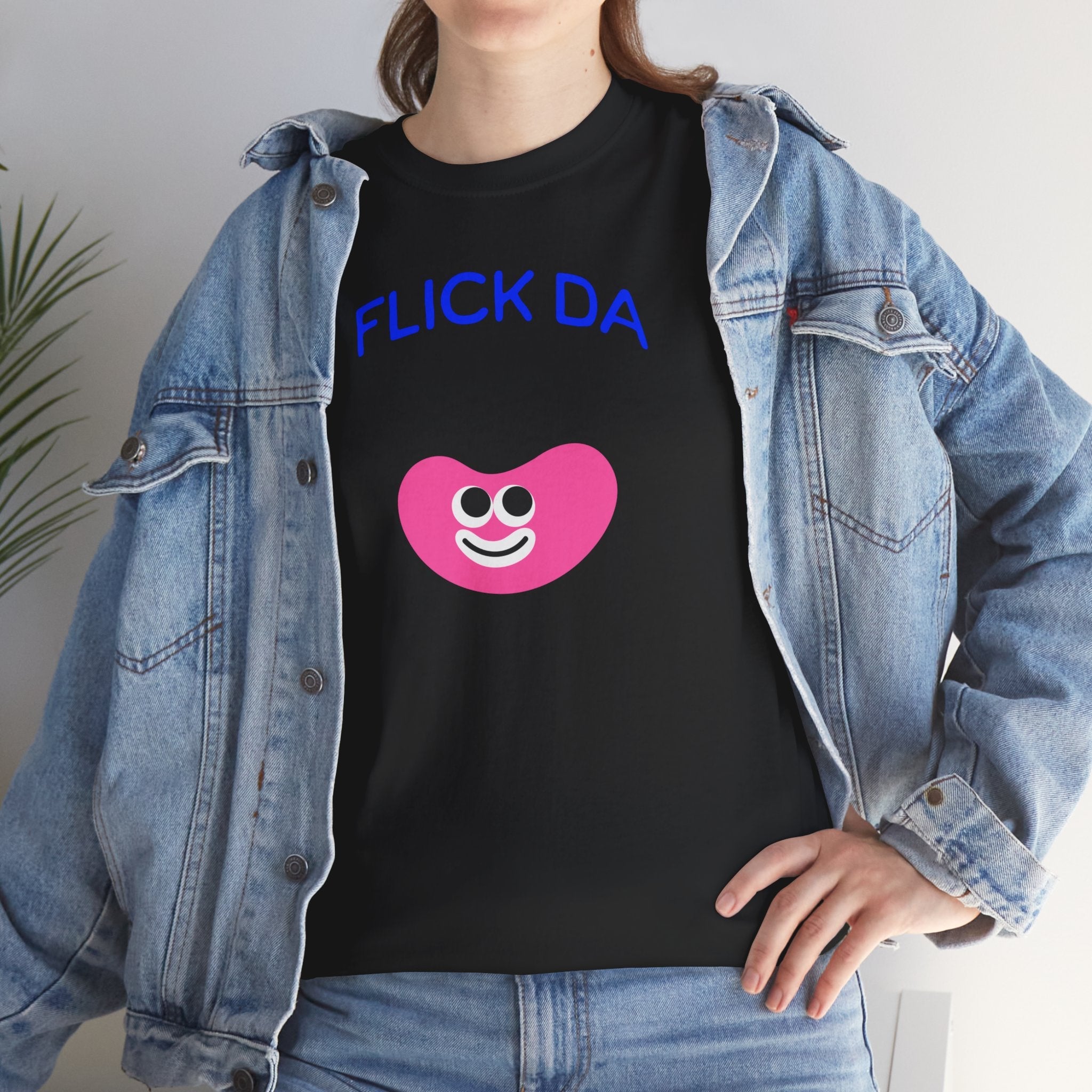 Flick Da Bean T-shirt , Funny T-Shirt, Fun Casual Wear, Gift for Friends, Everyday Summer Style, Comfortable Tee