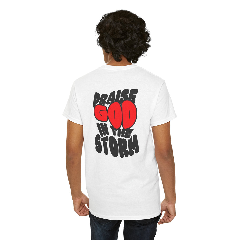 Praise God in the Storm Tee | Religious Faith Typography, Christian Shirt