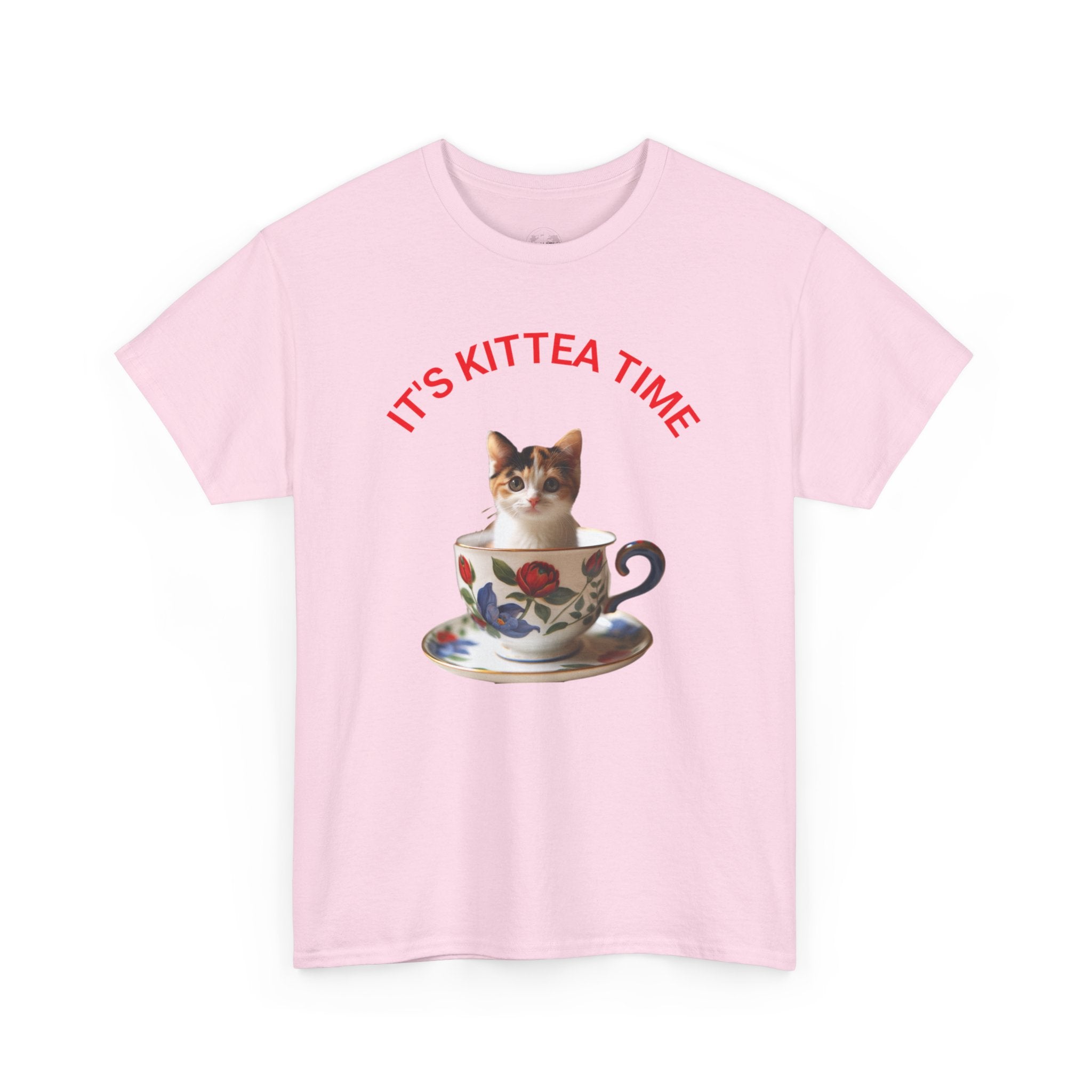 Funny Cat Lover Tee, It's Kittea Time Shirt, Unisex Cotton T-Shirt, Gift for Pet Owners, Animal Lover Apparel, Casual Wear