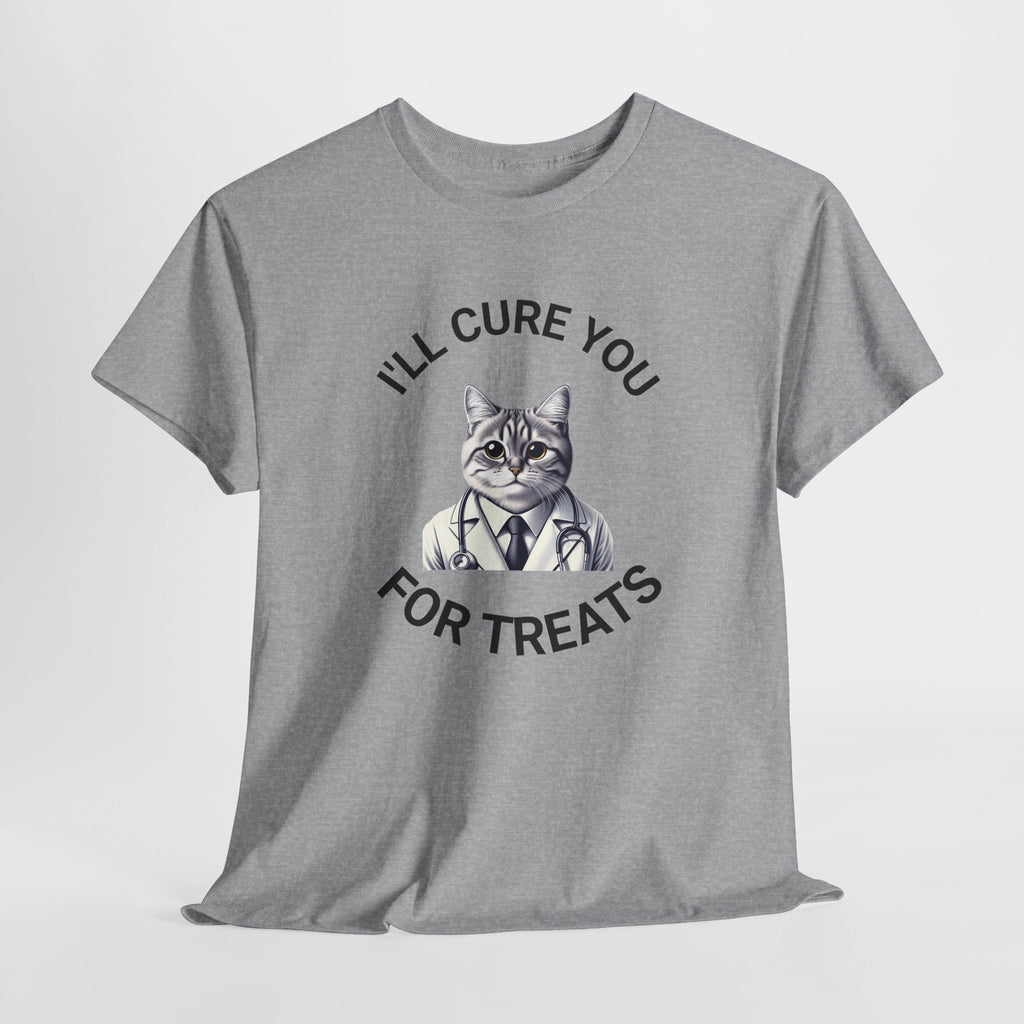 Cat Doctor Unisex Heavy Cotton Tee, Funny Cat Shirt for Pet Lovers, Gift for Vet Assistants, Casual Wear, Animal Lover's Tee