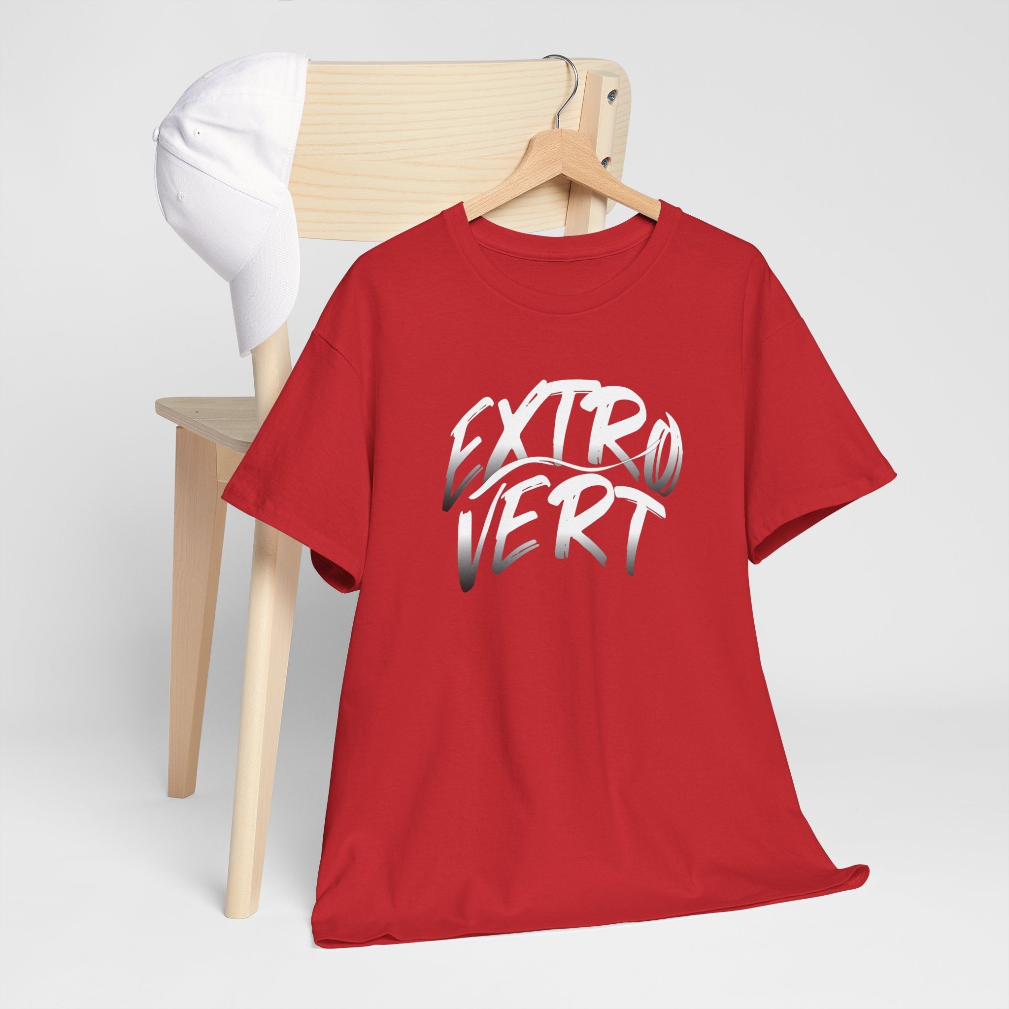 Extrovert Unisex Heavy Cotton Tee - Casual Wear, Gift for Social Butterflies, Graphic Tee, Everyday Comfort, Fun Statement Shirt