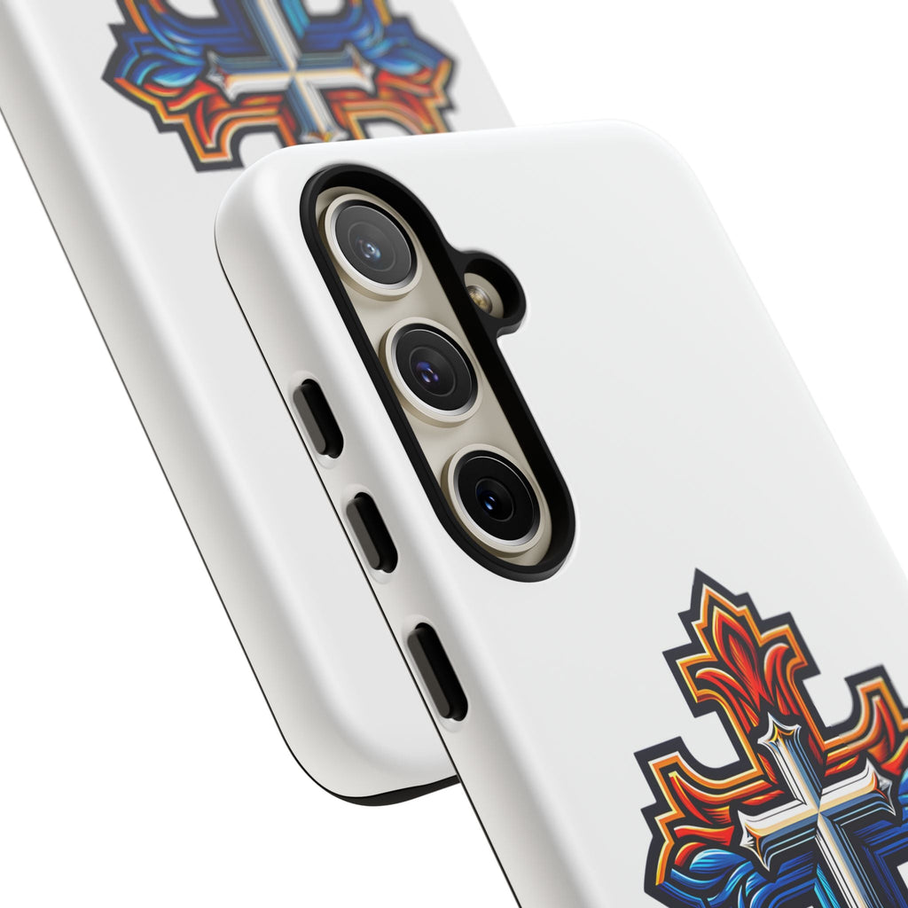 Armenian cross flag phone case iPhone Samsung Google, Christian phone case, white phone case