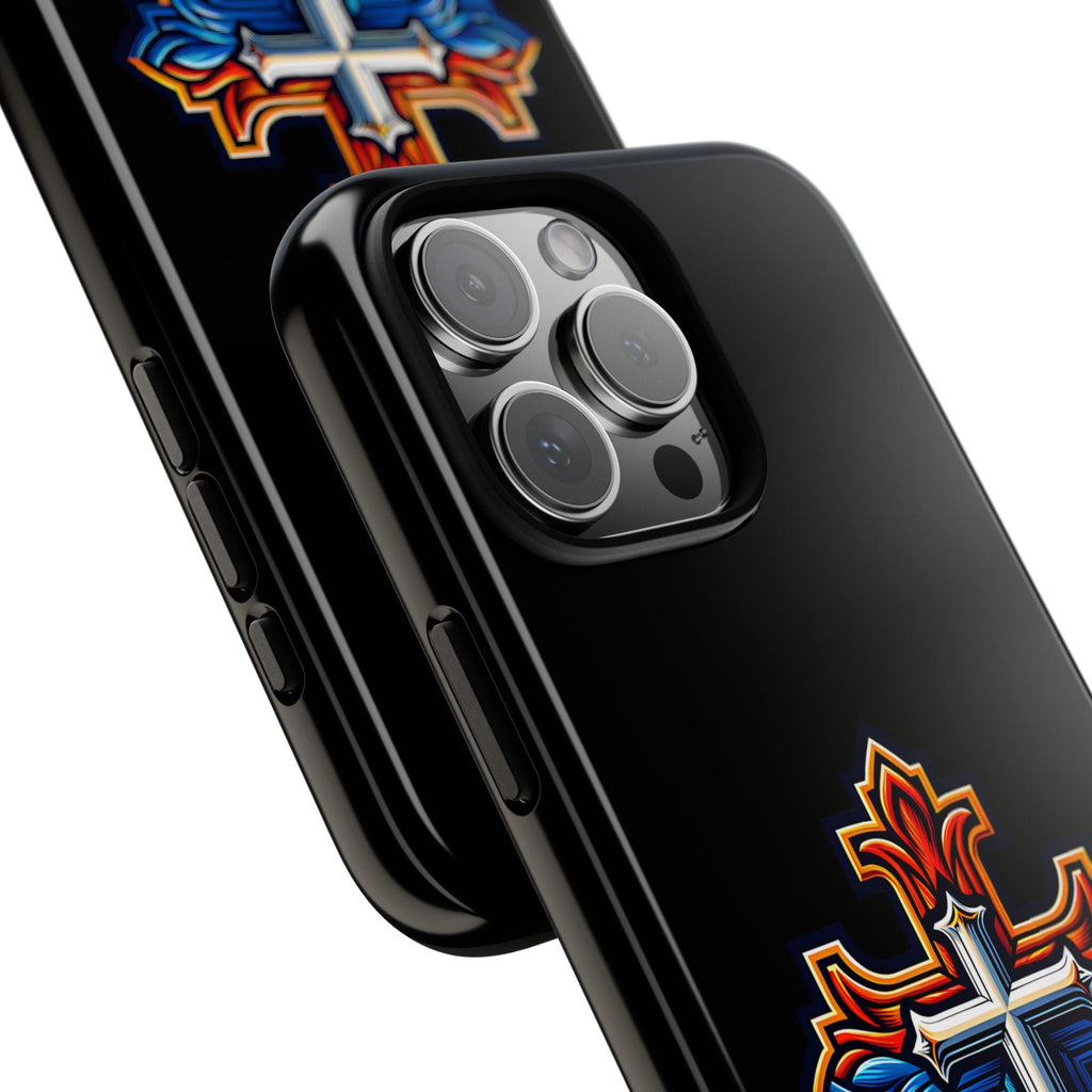 Armenian Cross phone case black, tough guard phone case