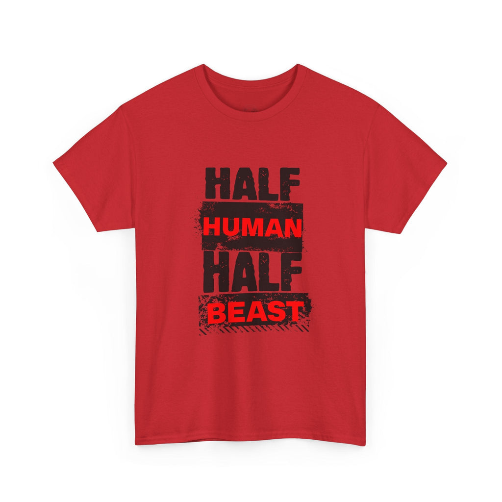 Half Human Half Beast shirt, Unisex Graphic T-Shirt, gym shirt, Unique Gift, fitness apperal, Statement Apparel