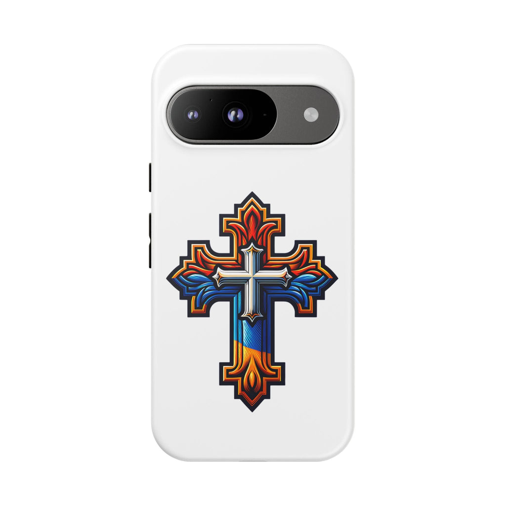 Armenian cross flag phone case iPhone Samsung Google, Christian phone case, white phone case